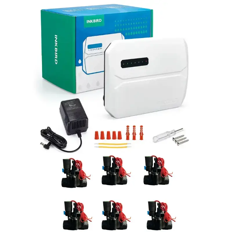 Kit INKBIRD IIC 600 WIFI controler smart sistem irigatii 6 zone cu 6 electrovalve 3/4