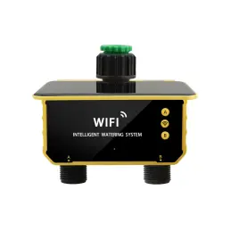 Programator irigatii WiFi solar 2 zone cu senzor ploaie si baterie integrata